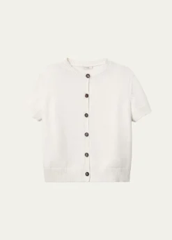 Lafayette 148 New YorkCrewneck Cotton-Silk Cardigan