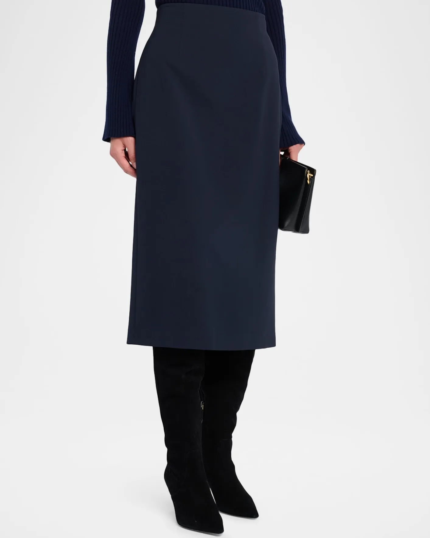 Lafayette 148 New YorkFinesse Crepe Midi Pencil Skirt
