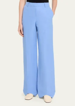 Lafayette 148 New YorkGates Wide-Leg Silk-Linen Pants