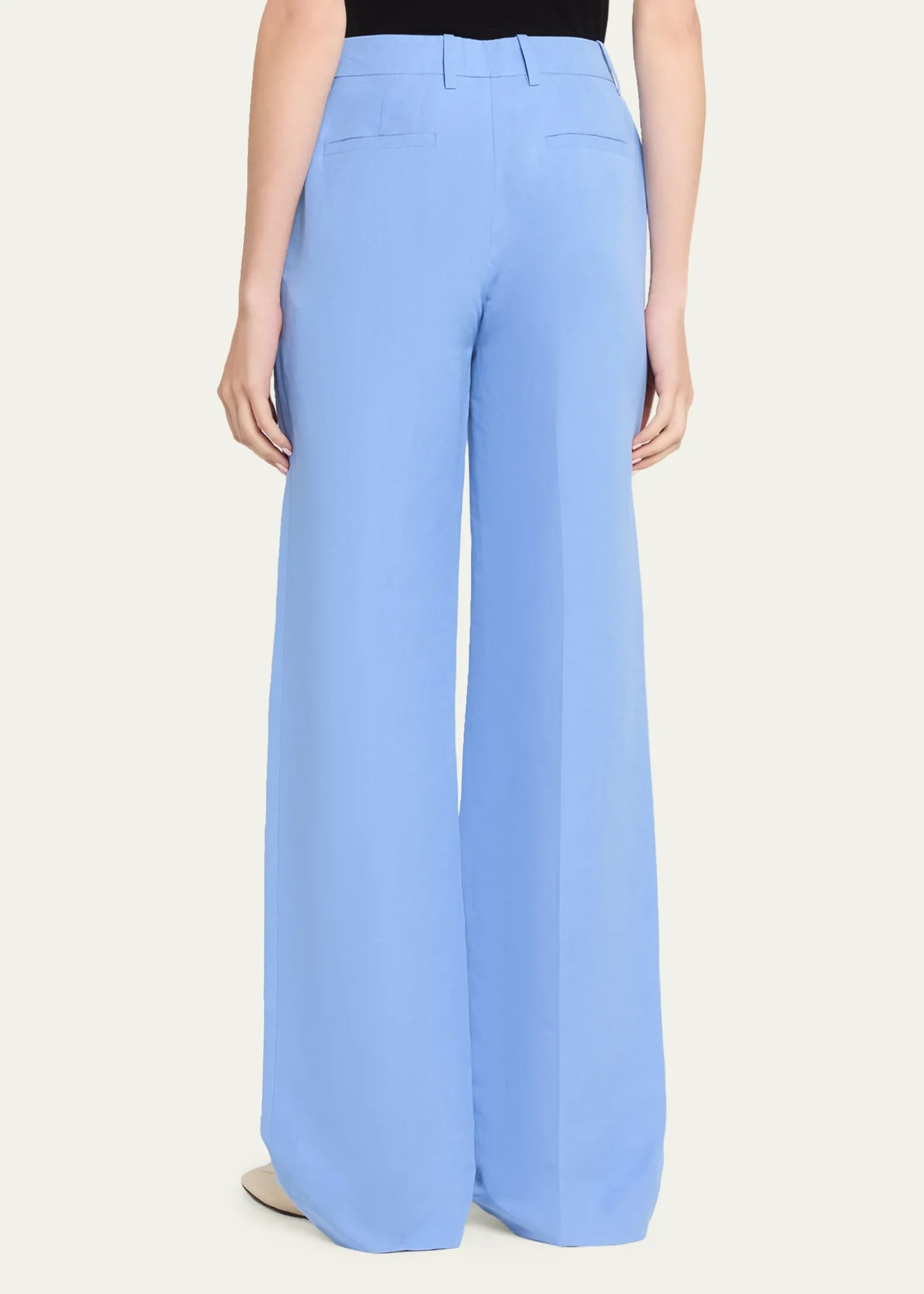 Lafayette 148 New YorkGates Wide-Leg Silk-Linen Pants