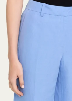 Lafayette 148 New YorkGates Wide-Leg Silk-Linen Pants