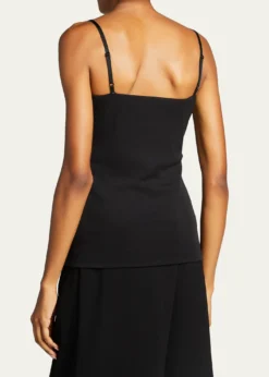 Lafayette 148 New YorkMesh Jersey V-Neck Tank