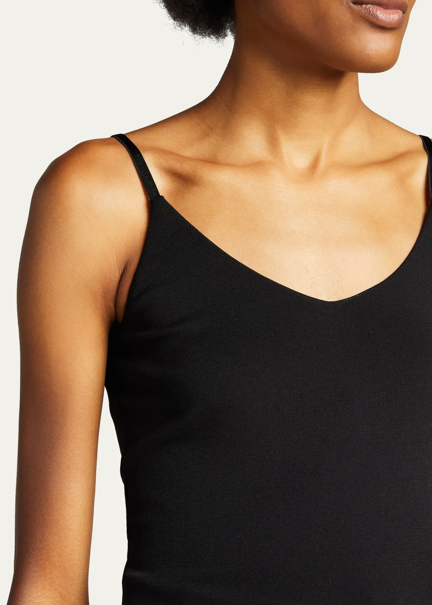 Lafayette 148 New YorkMesh Jersey V-Neck Tank