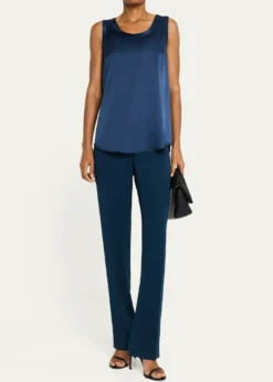 Lafayette 148 New YorkPerla Luxe Reversible Silk Charmeuse Shell