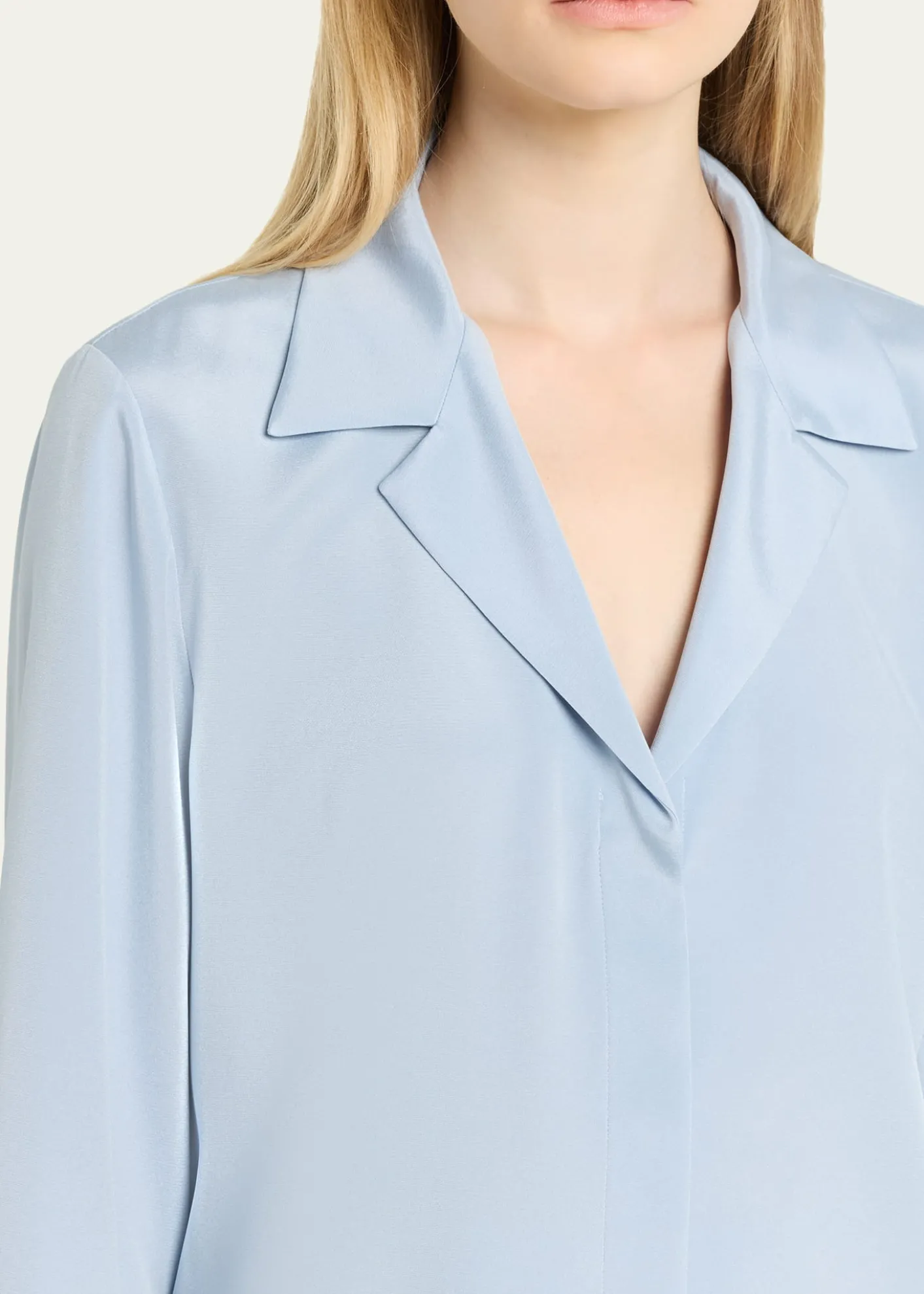 Lafayette 148 New YorkPleated Button-Down Shirt