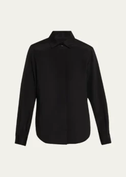 Lafayette 148 New YorkPleated Button-Down Shirt
