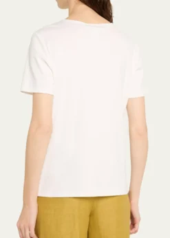 Lafayette 148 New YorkRibbed Crewneck Cotton T-Shirt