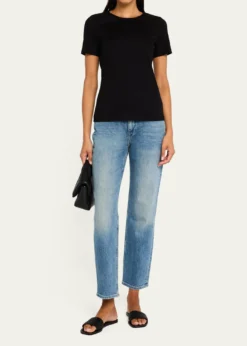 Lafayette 148 New YorkRibbed Crewneck Cotton T-Shirt
