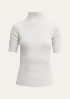 Lafayette 148 New YorkRibbed Mock-Neck Sweater
