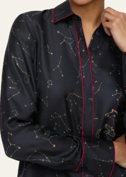Lafayette 148 New YorkScottie Constellation-Print Silk Twill Blouse