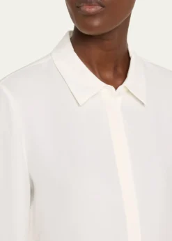Lafayette 148 New YorkScottie Silk Button-Down Blouse