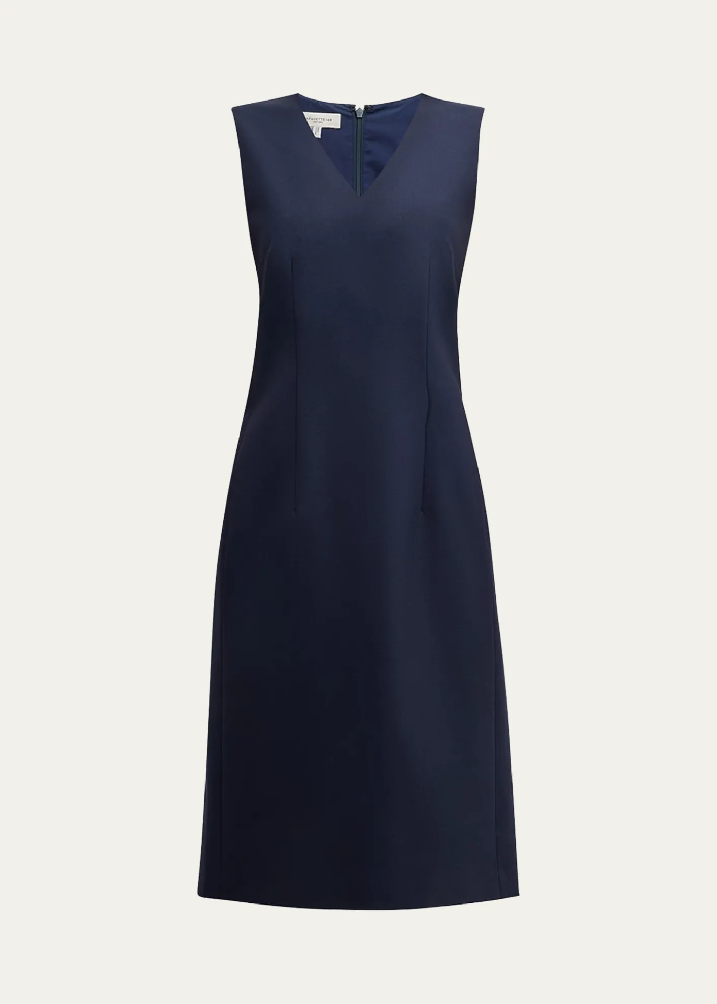 Lafayette 148 New YorkSleeveless V-Neck Stretch Wool Dress