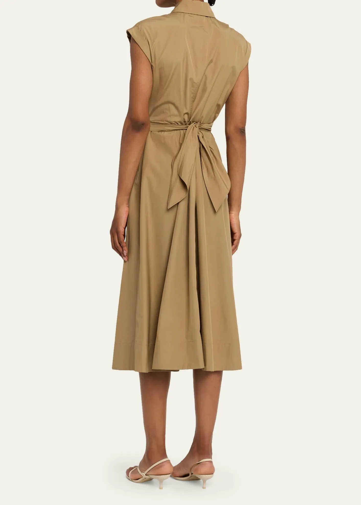 Lafayette 148 New YorkWrap-Front Cotton Midi Shirtdress
