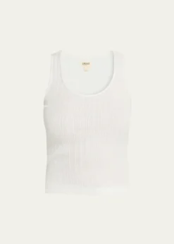 L'AgenceAdira Pointelle Scoop-Neck Tee