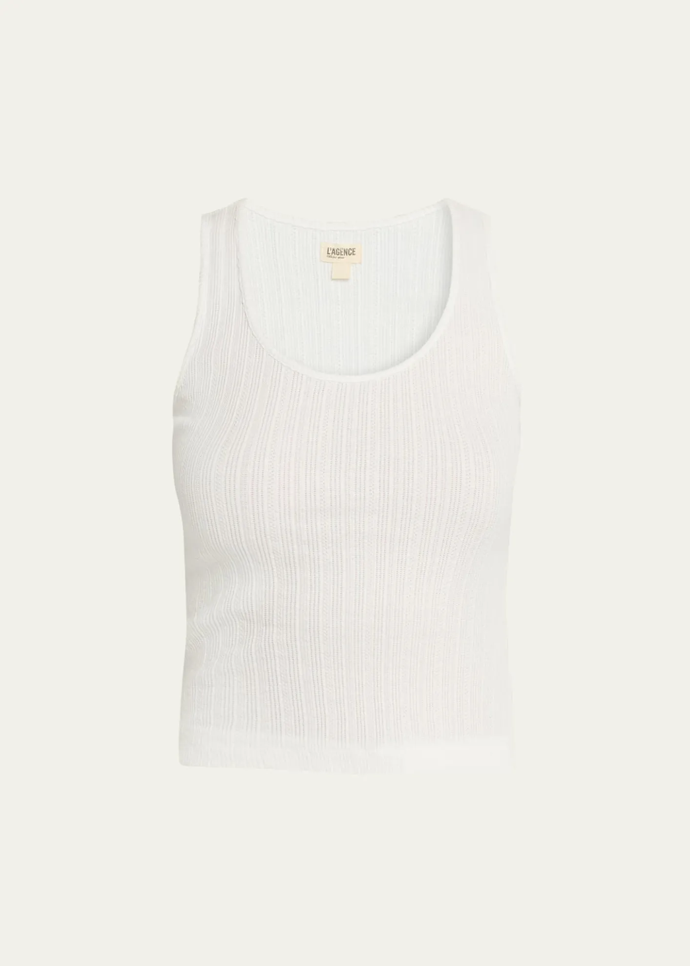 L'AgenceAdira Pointelle Scoop-Neck Tee