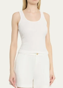 L'AgenceAdira Pointelle Scoop-Neck Tee