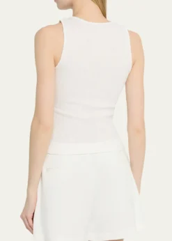 L'AgenceAdira Pointelle Scoop-Neck Tee