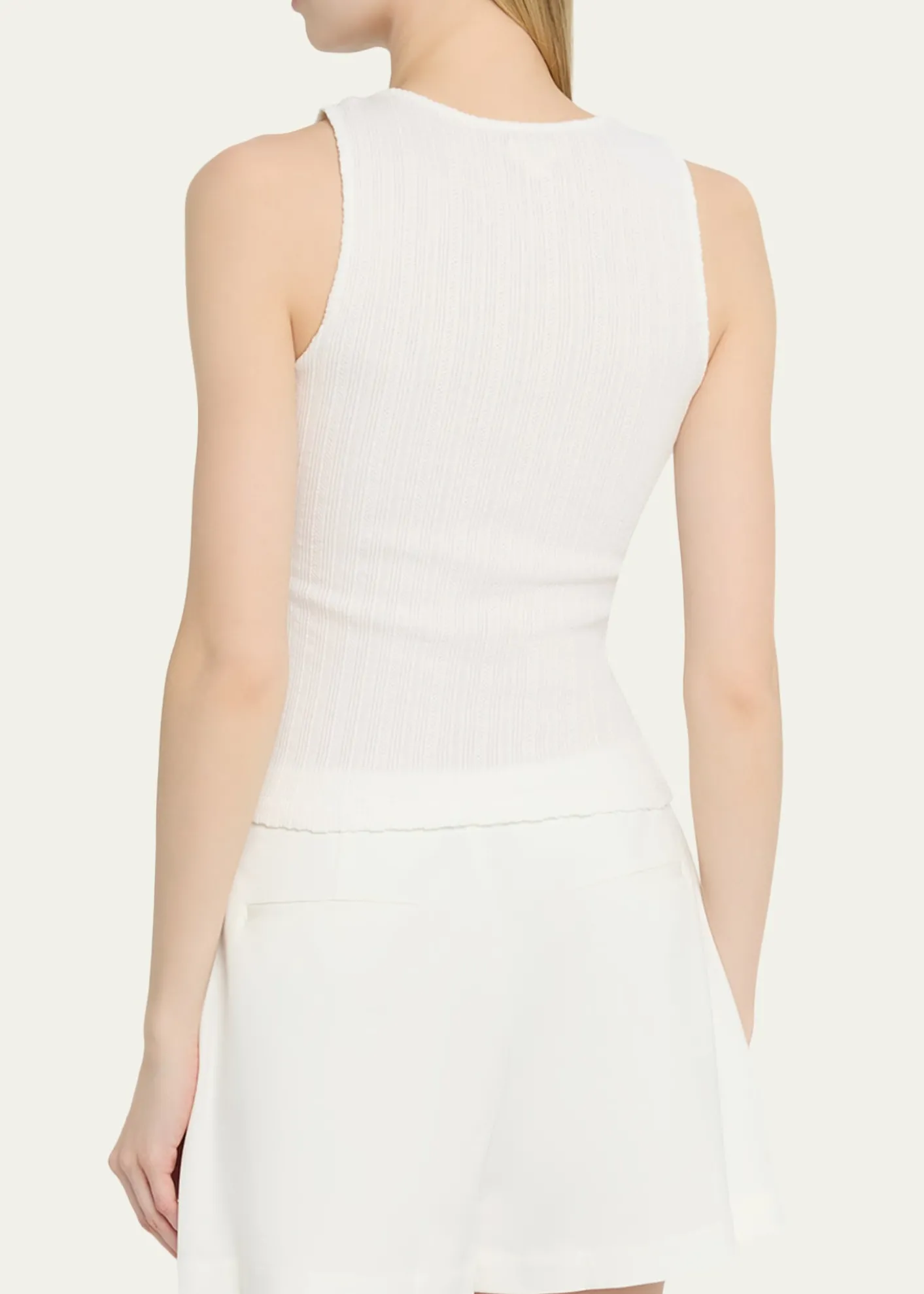 L'AgenceAdira Pointelle Scoop-Neck Tee