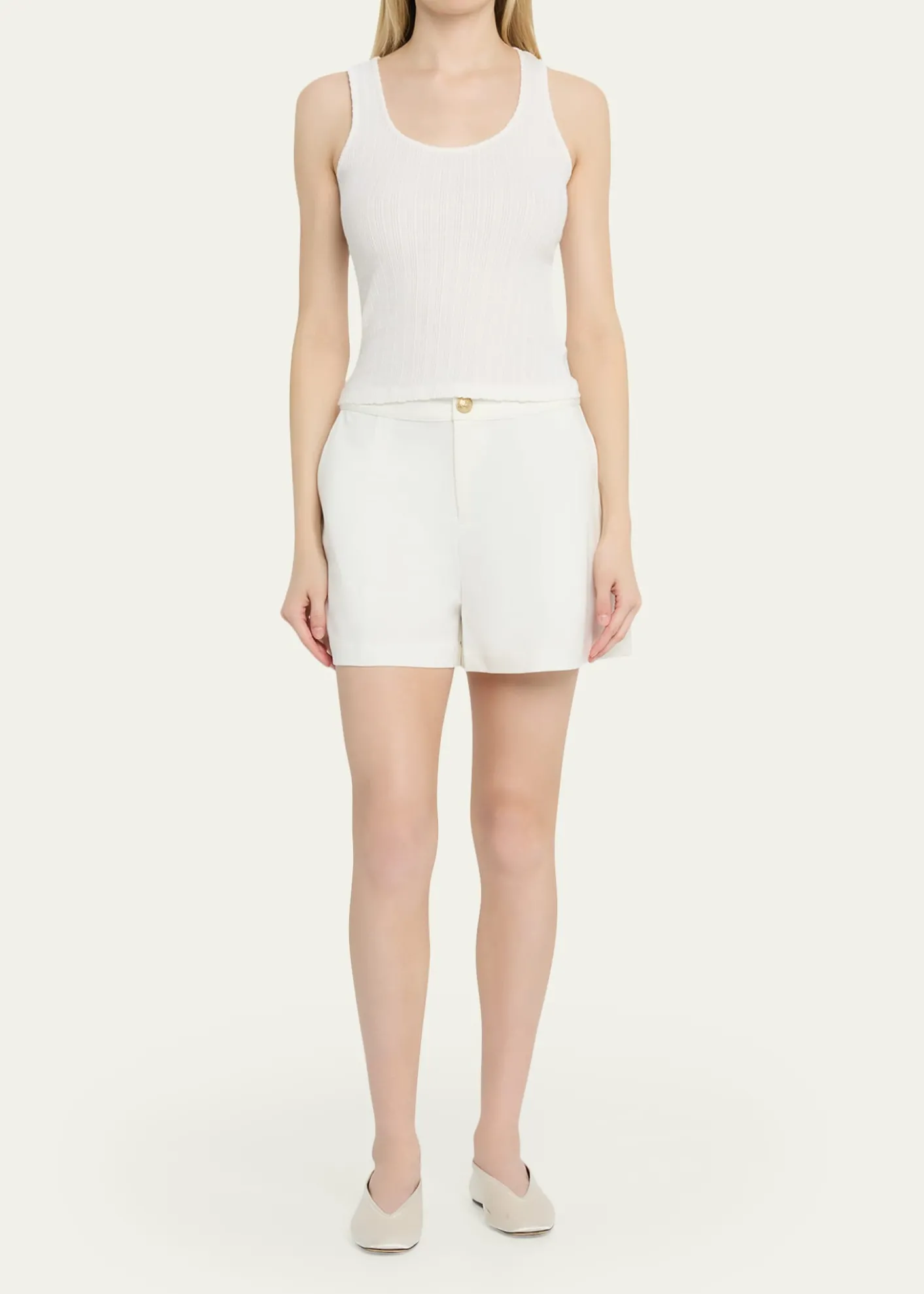 L'AgenceAdira Pointelle Scoop-Neck Tee