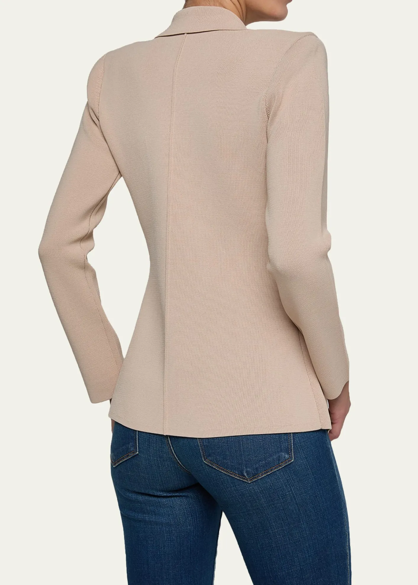 L'AgenceAmelia Knit Double-Breasted Blazer