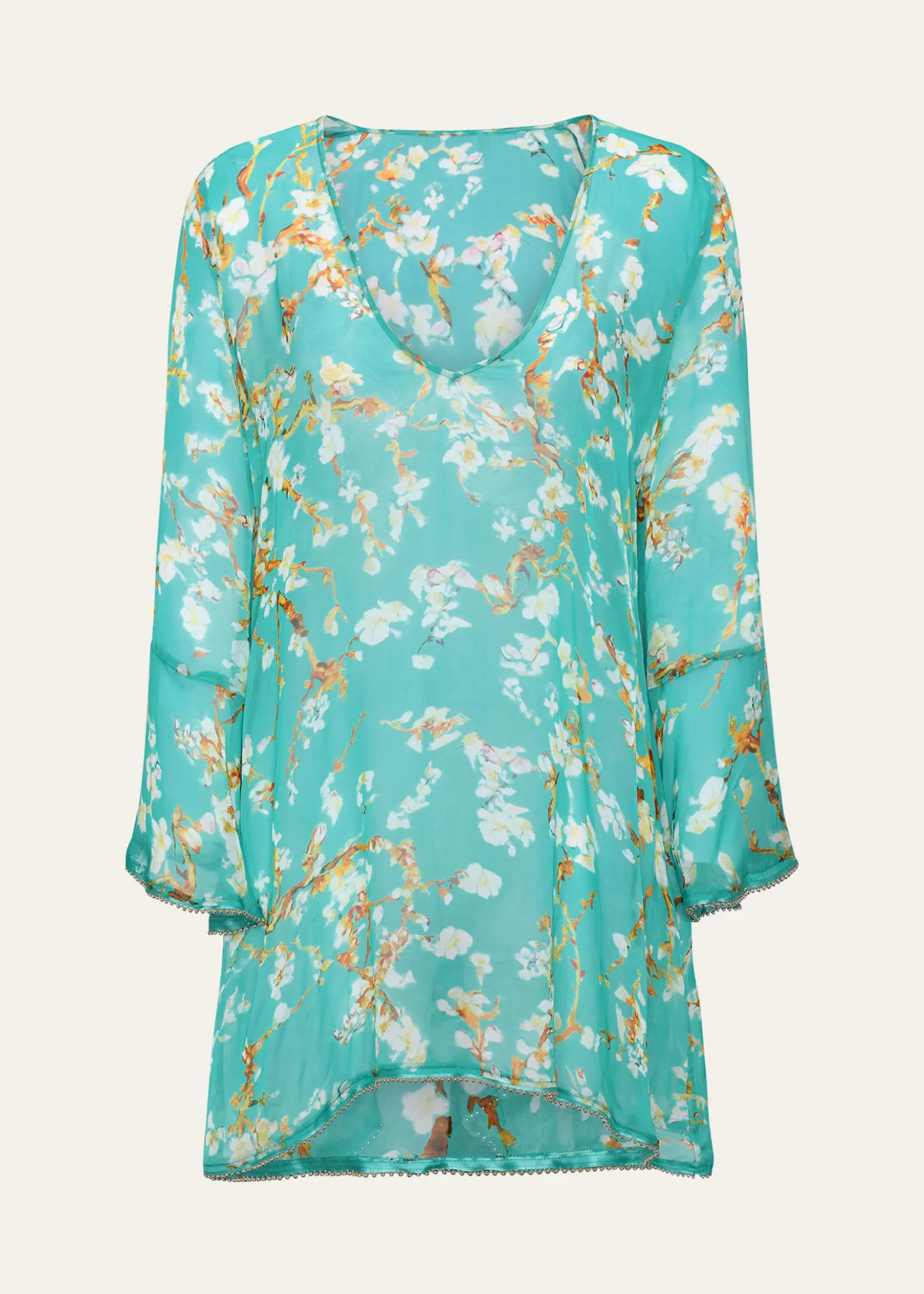 L'AgenceAnsley Cherry Sheer Mini Dress