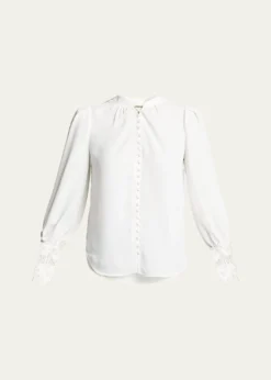 L'AgenceAva Lace-Cuff Blouse