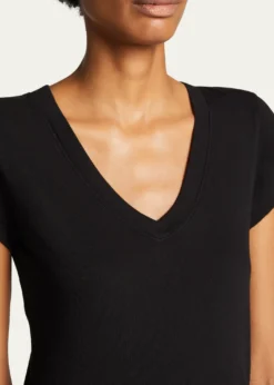 L'AgenceBecca V-Neck Short-Sleeve Tee