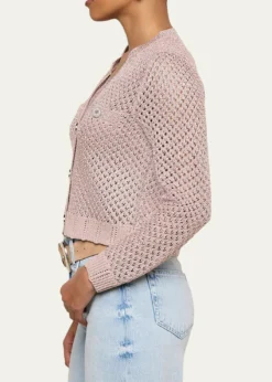 L'AgenceBlanca Sequined Knit Cardigan