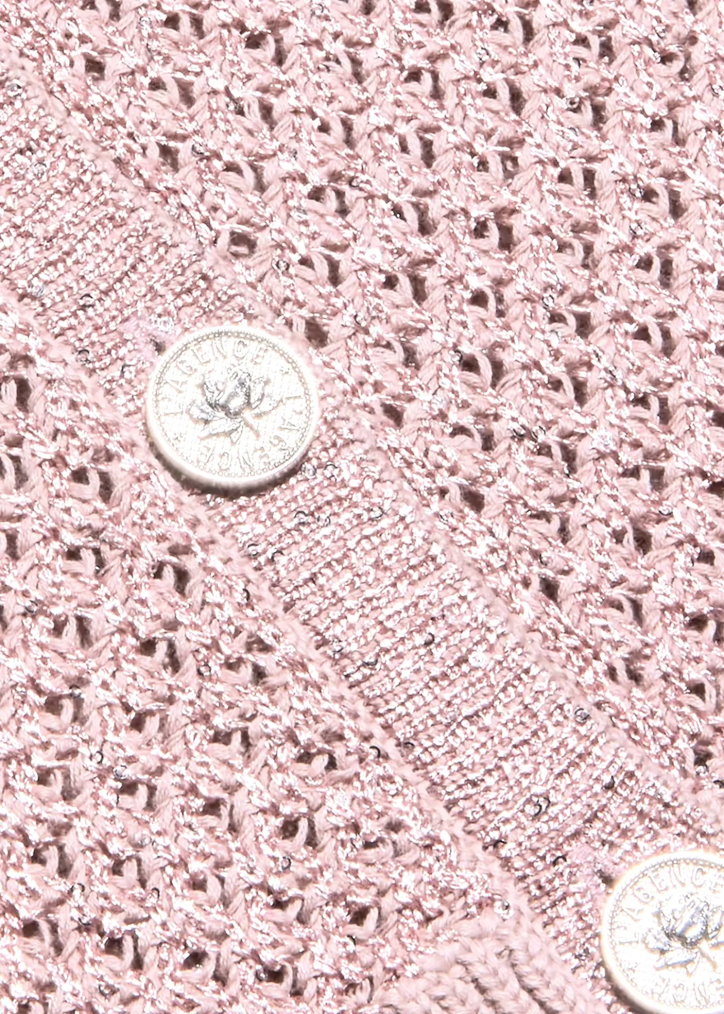 L'AgenceBlanca Sequined Knit Cardigan