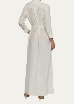 L'AgenceCameron Paisley Silk Long Shirtdress