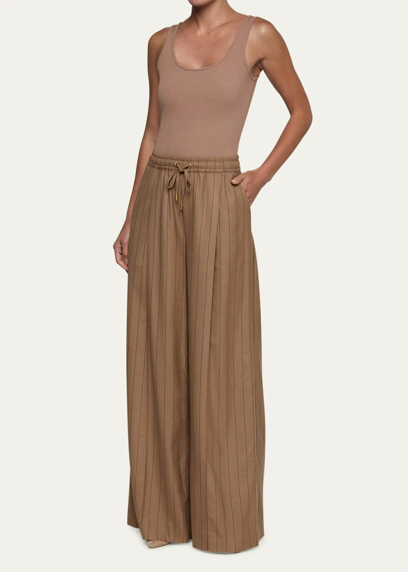 L'AgenceConnie Striped Drawstring Trousers