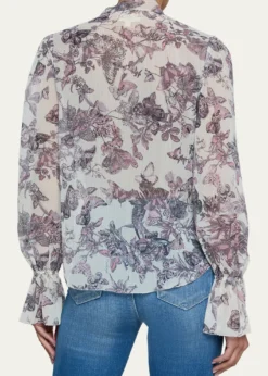 L'AgenceEunice Ruffle-Sleeve Blouse