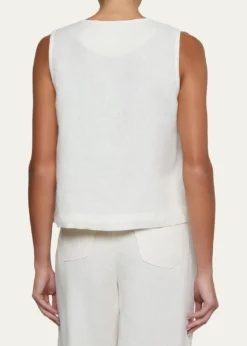 L'AgenceFoster Sleeveless Linen Top