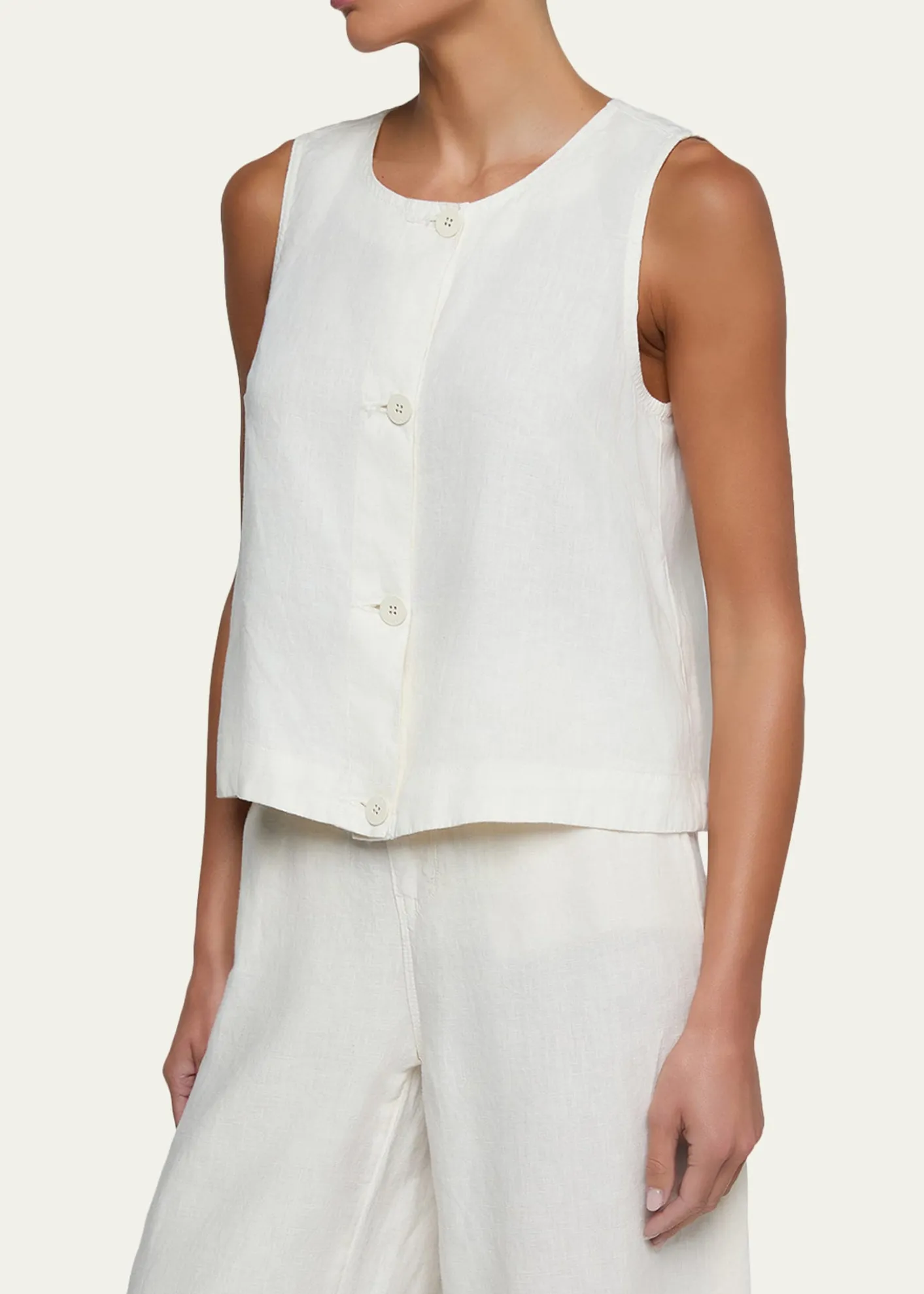 L'AgenceFoster Sleeveless Linen Top