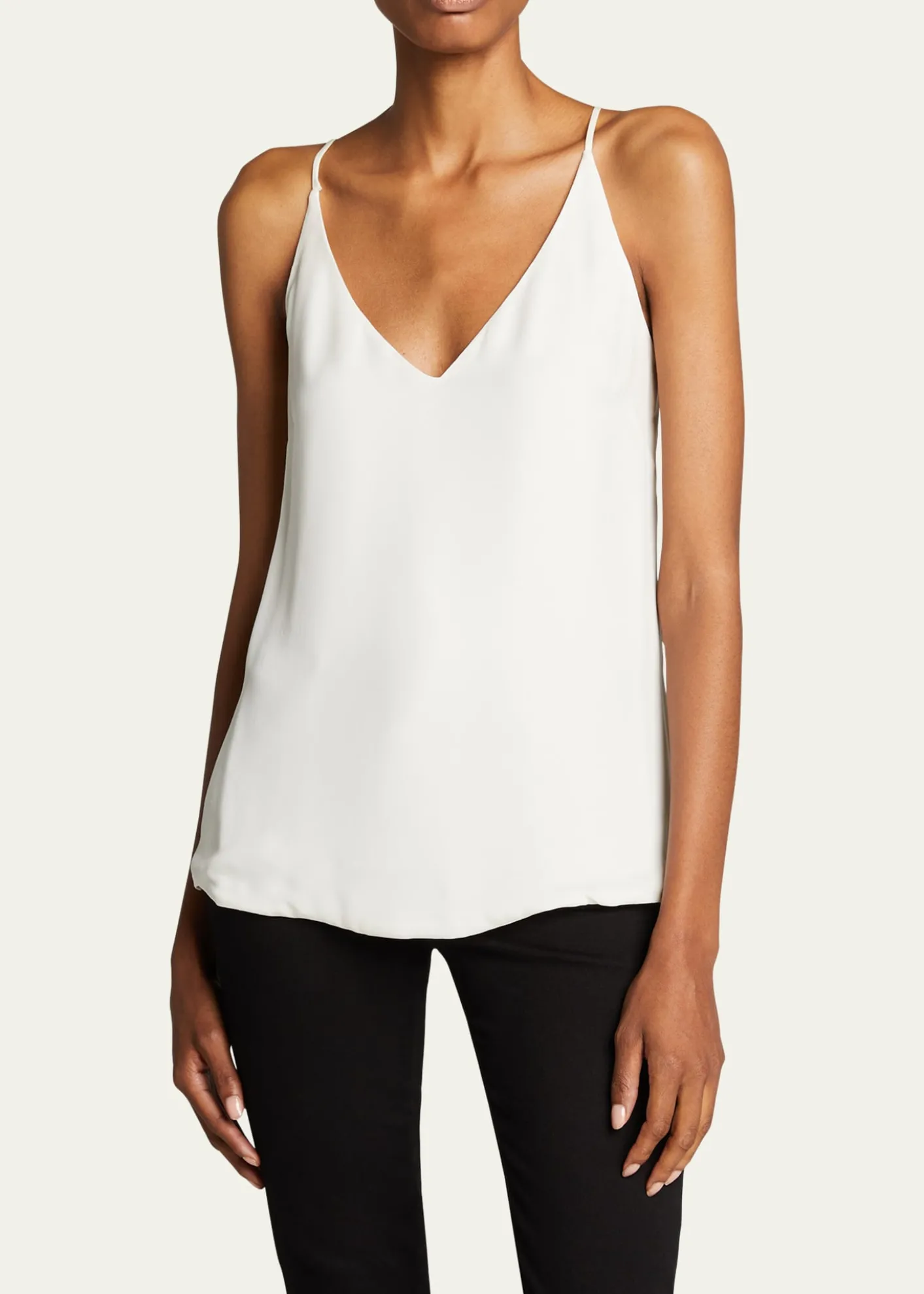 L'AgenceGabriella Silk V-Neck Tank
