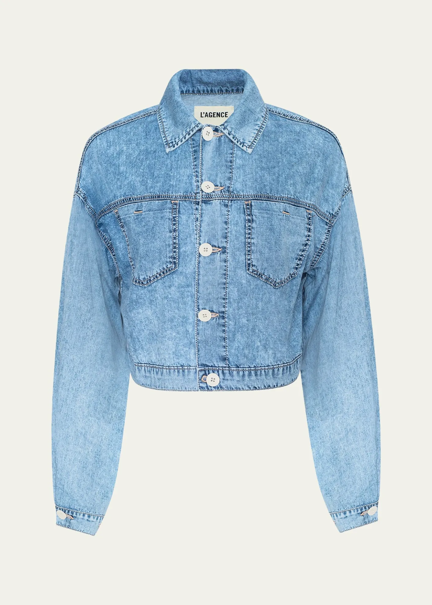 L'AgenceGaines Balloon-Sleeve Denim Jacket