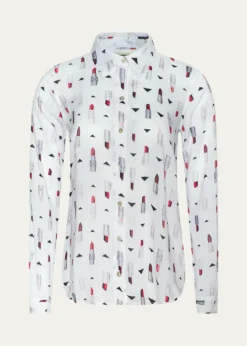 L'AgenceHolly Lipstick Button-Front Blouse