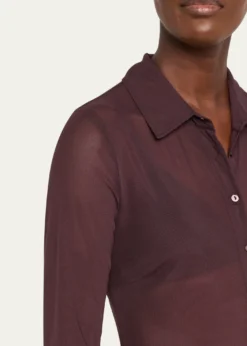L'AgenceIndiana Fitted Mesh Blouse