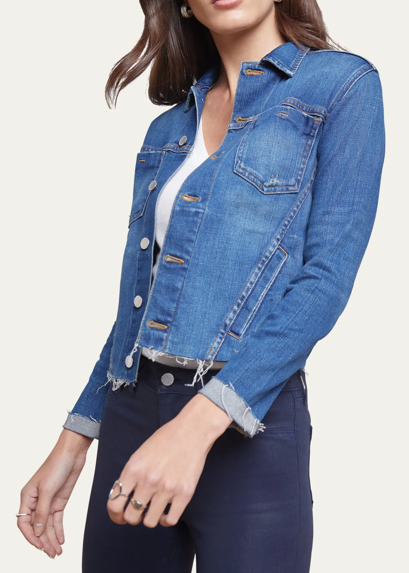 L'AgenceJanelle Slim Raw-Edge Jacket