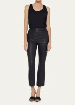 L'AgenceKetra Baby Bootcut Leather Trousers