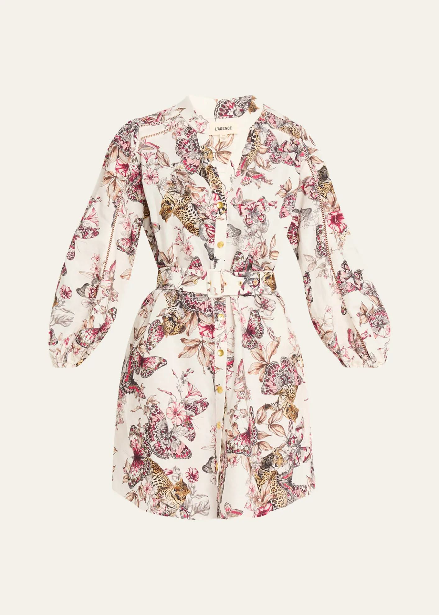 L'AgenceKiersten Belted Mini Shirtdress
