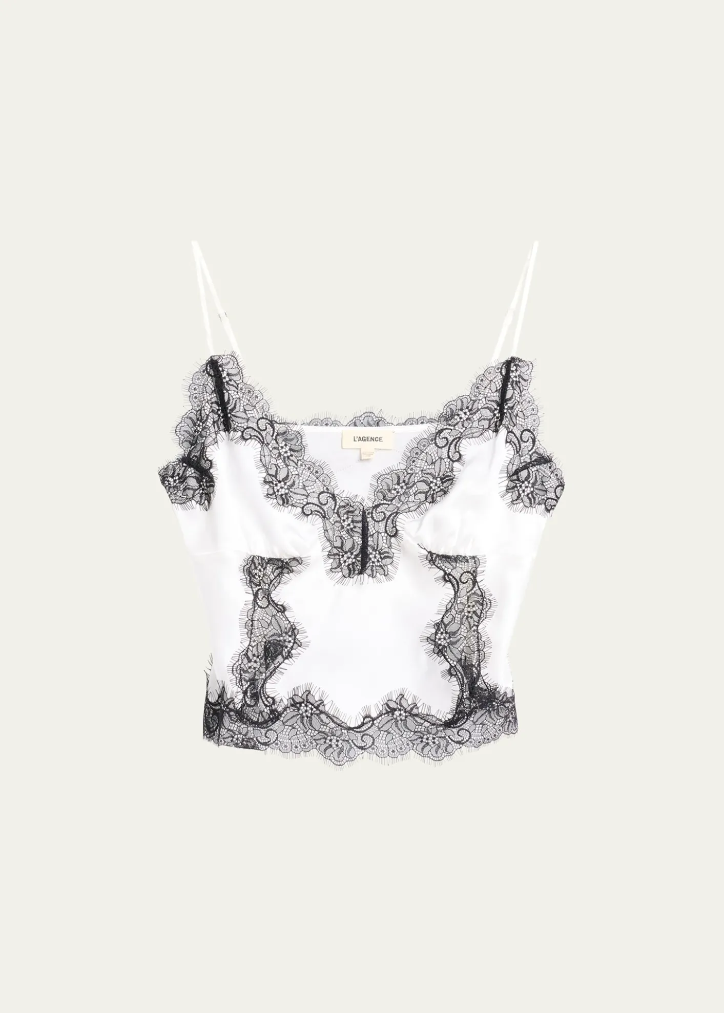 L'AgenceKimber Lace-Trim Silk Cami