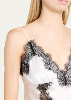 L'AgenceKimber Lace-Trim Silk Cami
