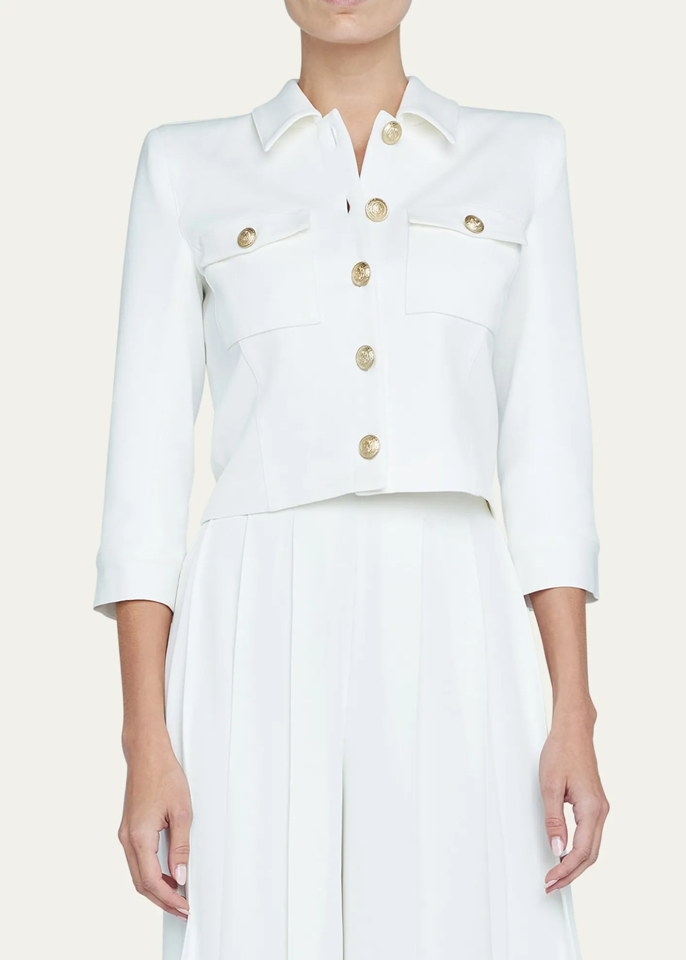 L'AgenceKumi Cropped Fitted Jacket