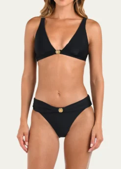 L'AgenceLexie Solid Bikini Top