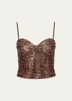 L'AgenceLior Sequined Bralette Top