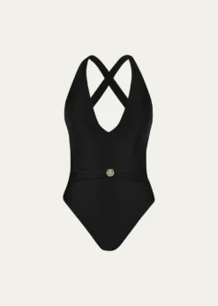 L'AgenceLisa Solids Plunge One-Piece Swimsuit