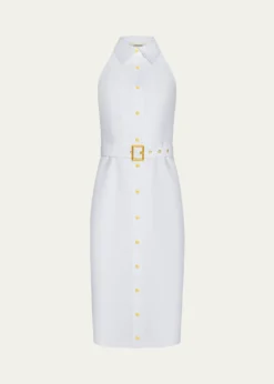 L'AgenceLisette Sleeveless Buttoned Shirtdress