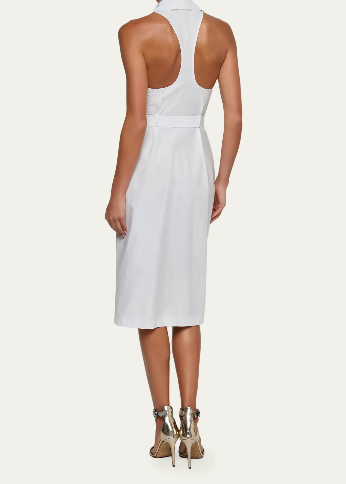 L'AgenceLisette Sleeveless Buttoned Shirtdress