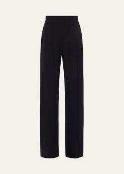 L'AgenceNova Mid-Rise Wide-Leg Pleated Pants